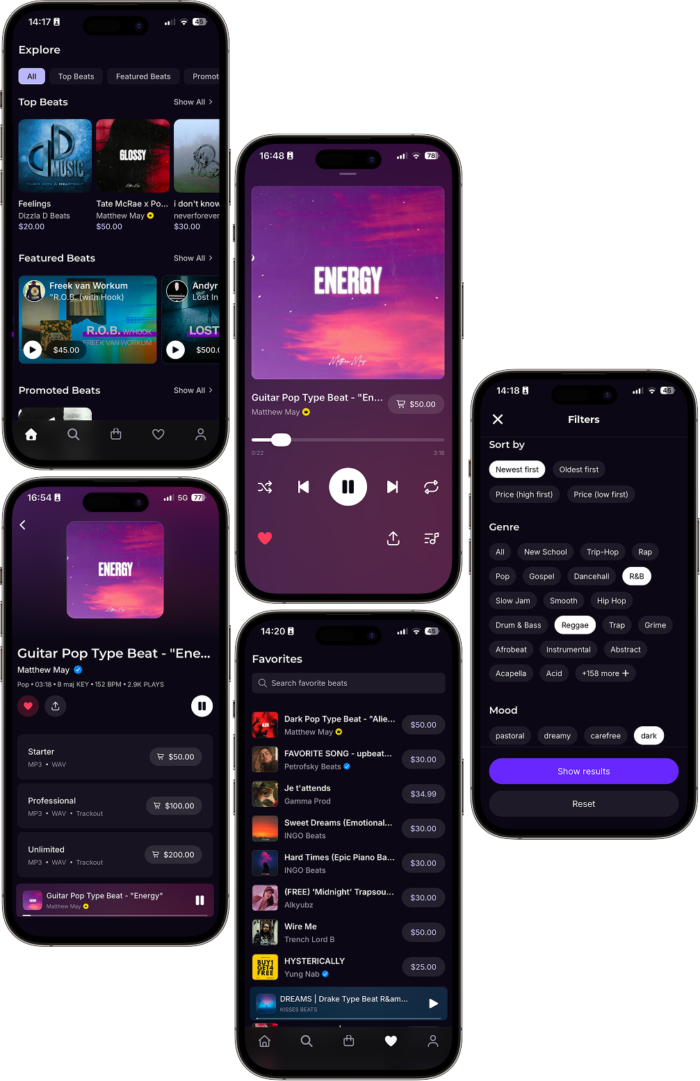 Airbit mobile app screenshots